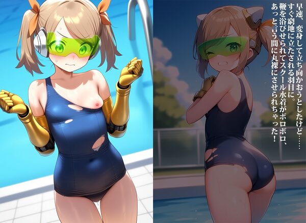 正義のヒロイン、屈辱の敗北失禁! 画像5