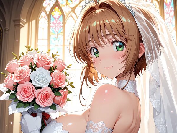【雌イキヒロイン】 カード●ャプターさくら 純白ドレスの花嫁陵●〜カード使いの少女とおじさんの背徳の儀〜 画像1