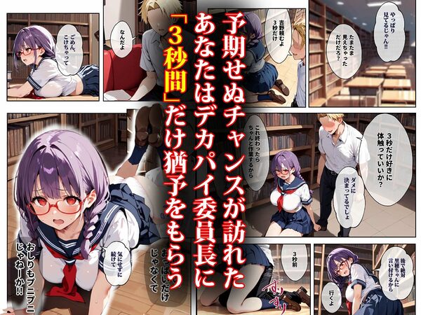 「3秒だけ好きにシていい」と言ったデカパイ委員長の寝取られマ〇コを貸してもらった件 画像4