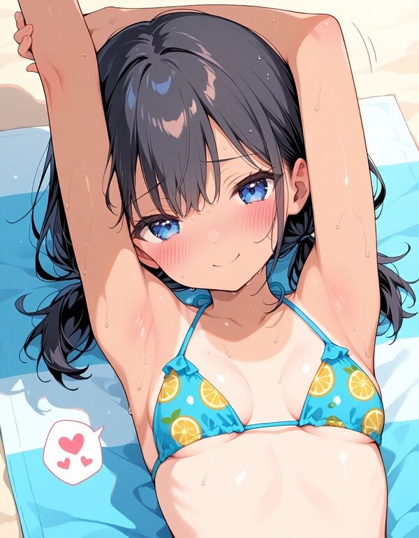 『えっちなカノジョと、ひみつのなつやすみ。vol.3』〜水着カノジョと、日焼けえっち〜 画像1