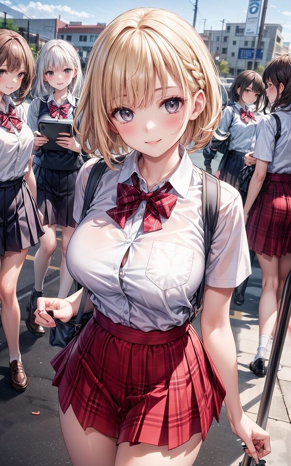 グラビア&裏画像 JKアイドル 星野ななみ 赤制服バージョン 画像1