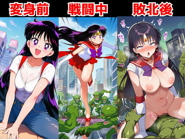 敗北セーラー戦士はモンスターに連続種付けされてアヘ顔に!?【異種姦:500枚】 画像3
