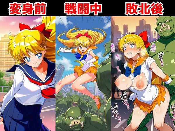 敗北セーラー戦士はモンスターに連続種付けされてアヘ顔に!?【異種姦:500枚】 画像5