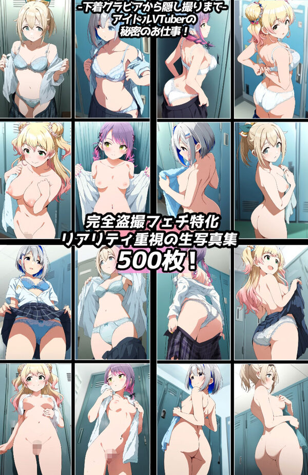 盗撮&下着フェチ特化 2020年代アニメ作画特集 アイドルVTUBERの個人お着替え撮影編 その4 -500枚を撮影- 画像3