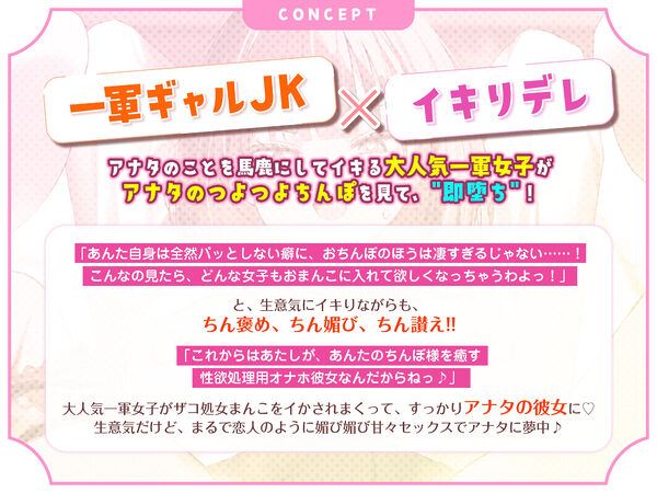 【一軍ギャルJKのイキりデレ】〜そんなつよつよ勃起ちんぽ見せられたら、私のザコ処女まんこが一目惚れしてチン媚び純愛逆レ●プしたがっちゃうんですけど？？〜 画像2