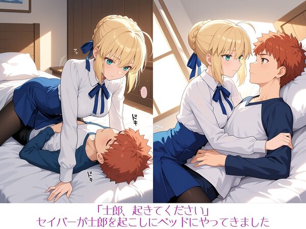 セイバーと朝のひととき 画像1