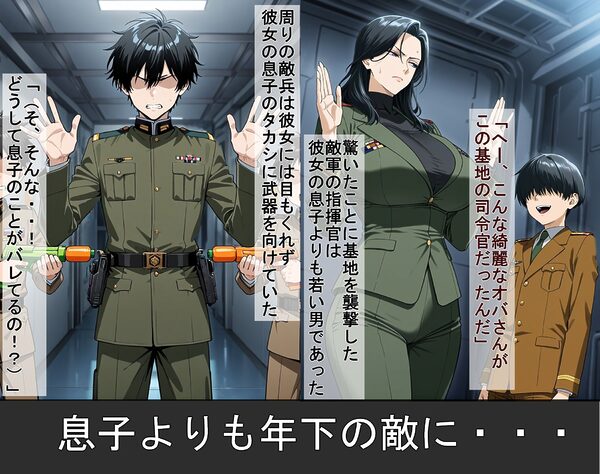 息子より年下の敵兵に捕まった女司令官 画像2