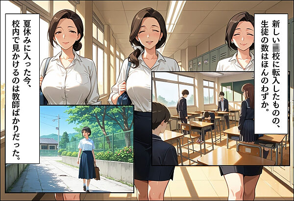 引っ越してきた田舎町がムチムチ熟女だらけだった話 〜学校の夏期講習編〜 画像2