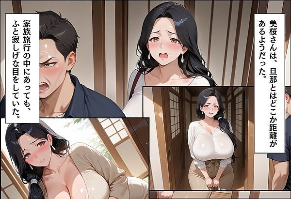 人妻キラーの俺が友達の爆乳ママを中出しで落とす話 〜温泉旅行編〜 画像3