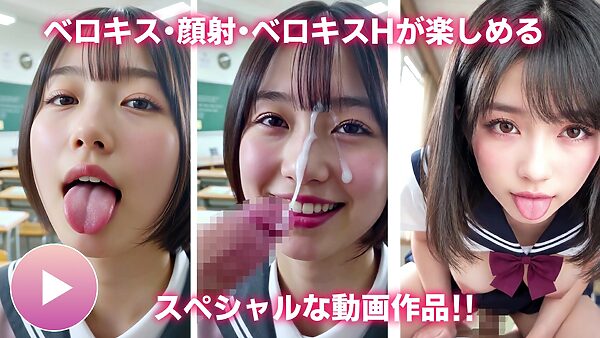 【動画】至福のベロキス中出しエッチ&顔射!〜女子校生と女教師〜 画像1