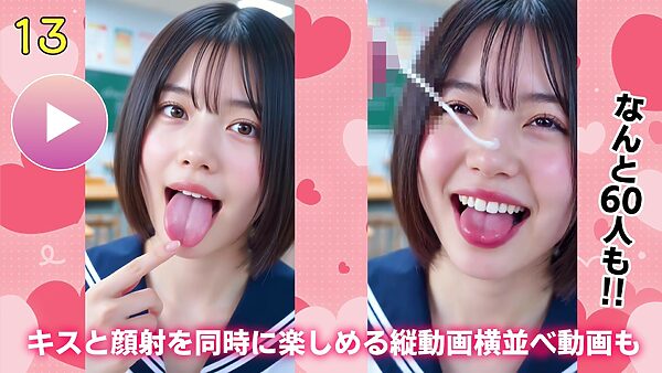 【動画】至福のベロキス中出しエッチ&顔射!〜女子校生と女教師〜 画像5