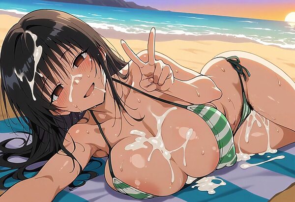 古〇川唯コスプレの爆乳女の子とビーチでH 画像7