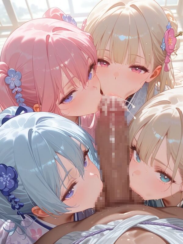 巨乳着物女子とハーレムエッチ3 画像5