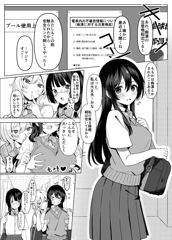 気弱な巨乳JKを電車で囲んで×××する 画像1