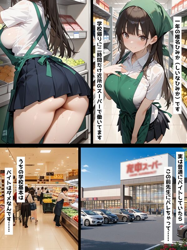 性教育学園X やりまくり!全裸バイト スーパー店員編 vol.42【セリフ入有】 画像1