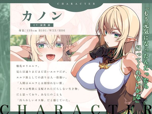 つきっきりで看病してくれた爆乳エルフが人間嫌いだったので、チン負けさせて可愛いデレ嫁オナホちゃんにしたった♪(KU100マイク収録作品) 画像2