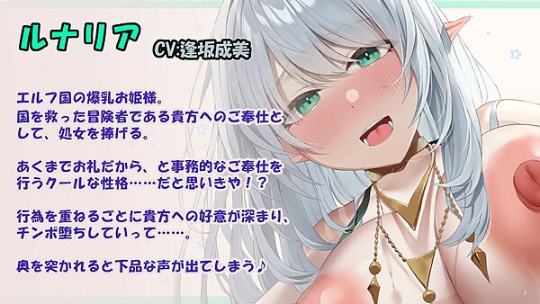 【8大特典】クールなエルフ姫の事務的ご奉仕〜次第にいちゃらぶH、本気のドスケベ超密着妊活からの孕ませへ発展していく話〜【KU100】 画像1