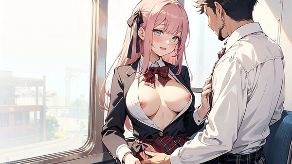 制服女子と電車でごぉ 画像7