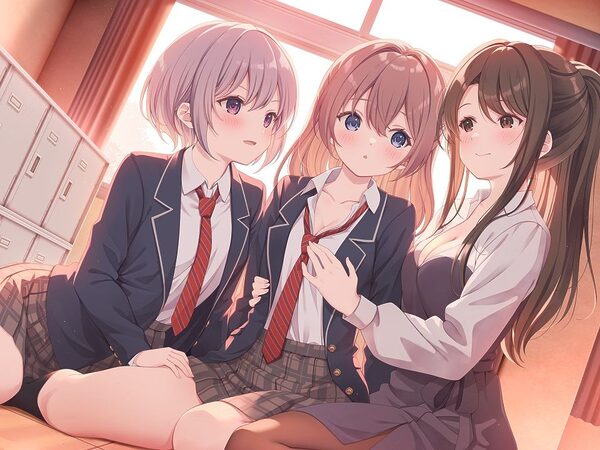 【TS百合】レズ風俗の百合鑑賞コースで同級生と初体験【KU100】 画像4
