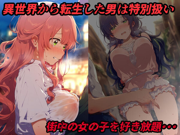 アニメっぽい!モブキャラ女子いっぱい異世界転生!勇者候補は街中の女子とヤリ放題!【CG集500枚】 画像1