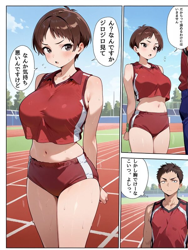 強気な陸上部女子が生中出しで子宮開発されて堕ちる汗だくエッチ 画像1
