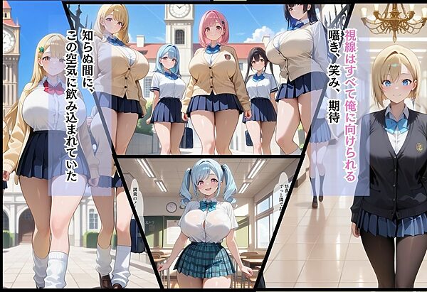 間違って女子校に入学したらムチムチ女子校生に毎日中出しを要求される学園生活〜青ツインテ&金髪ポニテ編〜 画像2