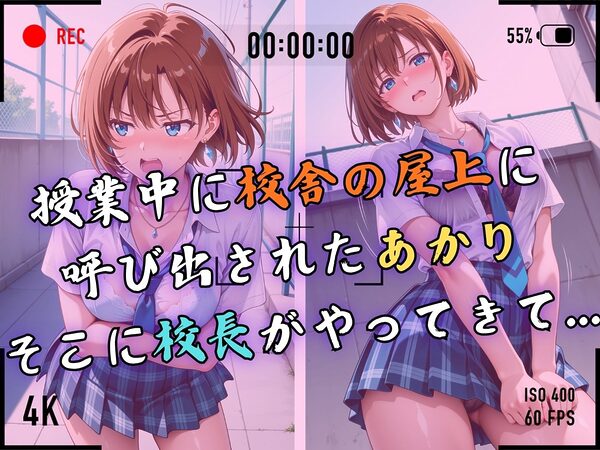 【4Kイラスト】1万3000人の生徒を抱いた校長による森あかりへの性指導(学校屋上編) 画像4