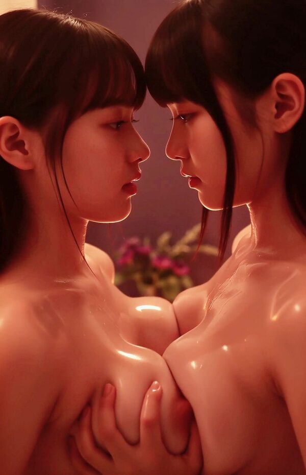 【AI動画】オイルマッサージでヌルヌルおっぱい揉むだけ動画 画像9