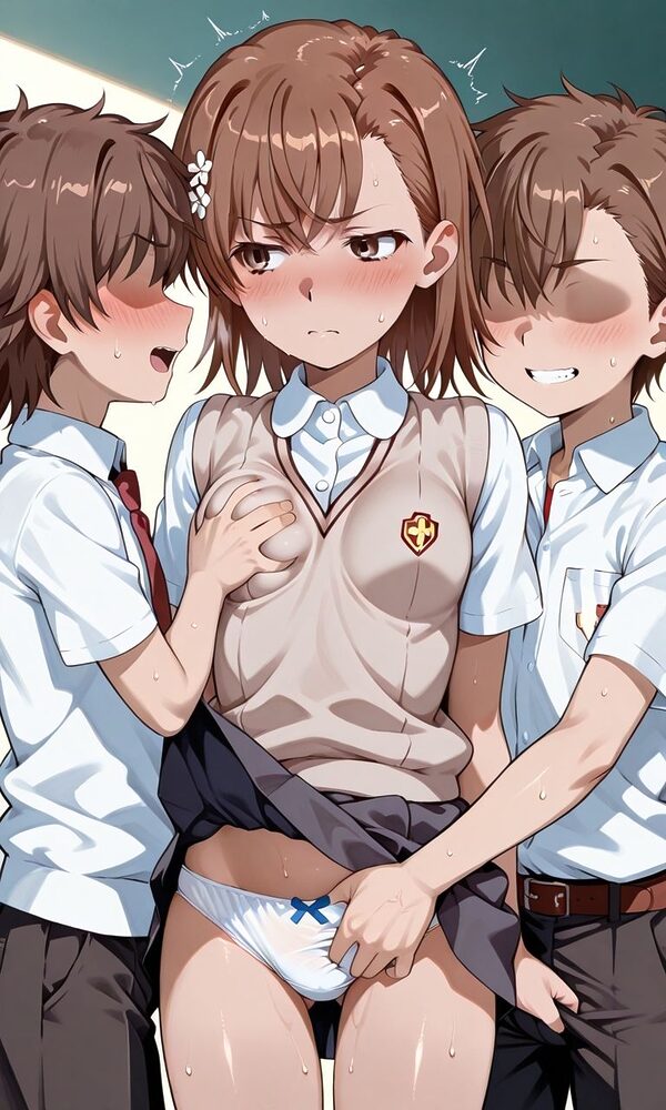 超電磁砲の少女がクソ○キに襲われる(御●美琴_食蜂●祈、佐天●子) 画像1