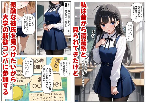 清楚系だけど毎回、酔ってお持ち帰りされる女子大生のHな話 画像1