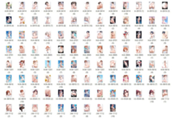 【R18-Normal】41キャラ イラストまとめ ＋ 34人背の順イラスト〜全裸Version〜 画像3