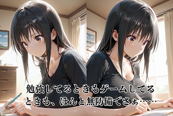 勉強中でもお構いなし！強引にエッチなプレイに 画像1