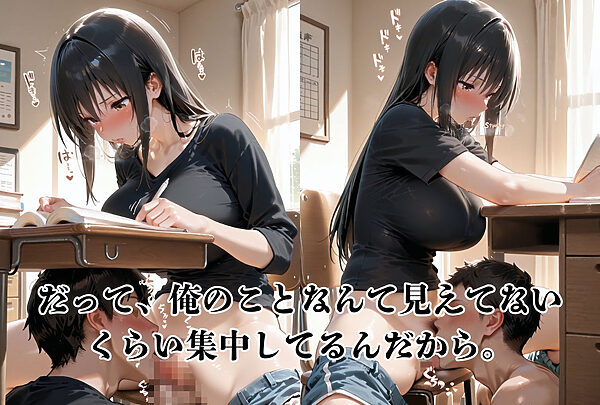 勉強中でもお構いなし！強引にエッチなプレイに 画像3