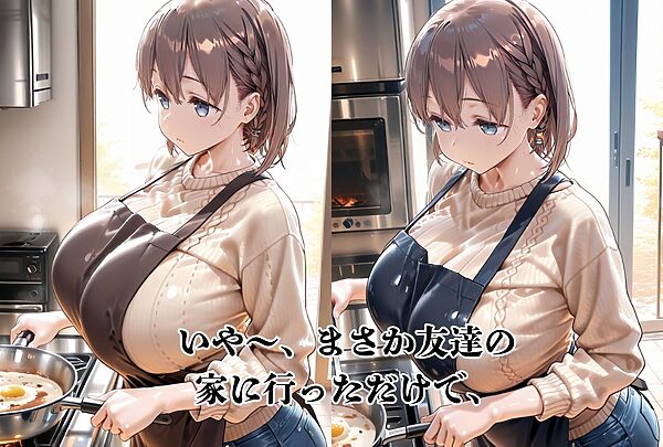 友達の母が爆乳でエロ過ぎたのでおさわりしちゃいました 画像1