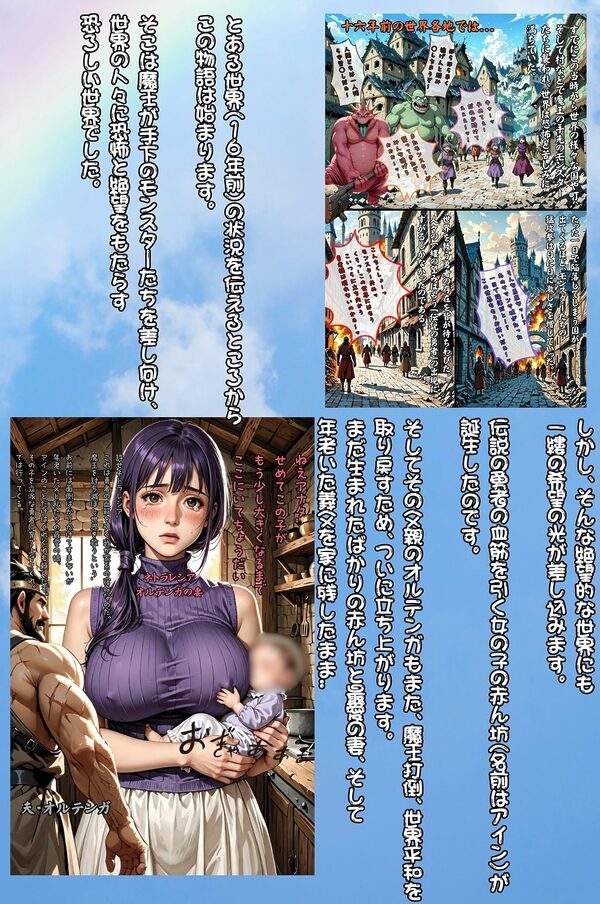 絶倫義父と寝取られ嫁 〜夫が魔王を倒すために一人旅に出ている間に 伝説の勇者の血を絶やしてはいけないからという理由で嫁が毎日義父に種付けされていたお話〜 画像1