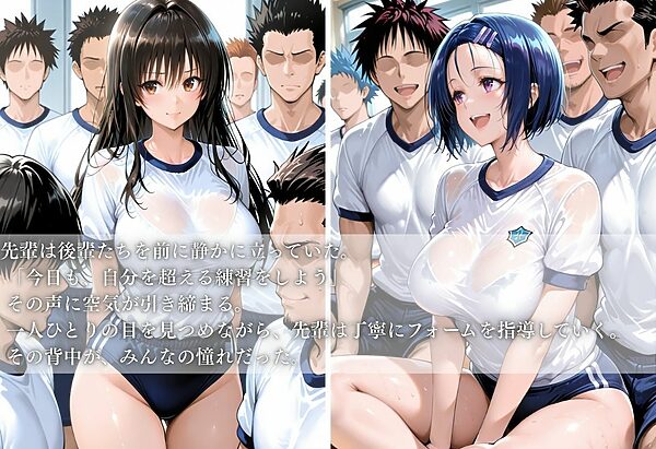 体育館、先輩の特別練習 画像1