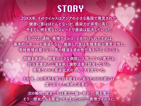 【逆レ】発情ウイルスパンデミック〜山奥の隔離病棟でウイルスでどすけべ変異したナース二人に犯●れる悪夢〜 画像1