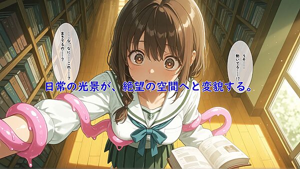 異形の生物に触手で拘束されたまま全身の性感帯を同時に嬲られて何回イってもやめてもらえない女の子 画像7