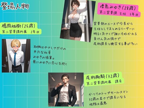 営業主任牝奴●化計画 〜生意気な営業主任を言いなり痴女に仕立て上げる〜 画像1