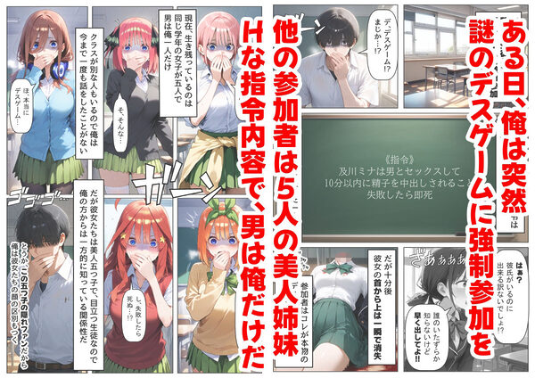 中野家  総集編＆新作:五つ子たちとデスゲーム♂に参加したら《前編＆後編》 画像1