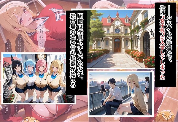 間違って女子校に入学したらムチムチ女子校生に毎日中出しを要求される学園生活〜二人のムチムチ応援団編〜 画像1