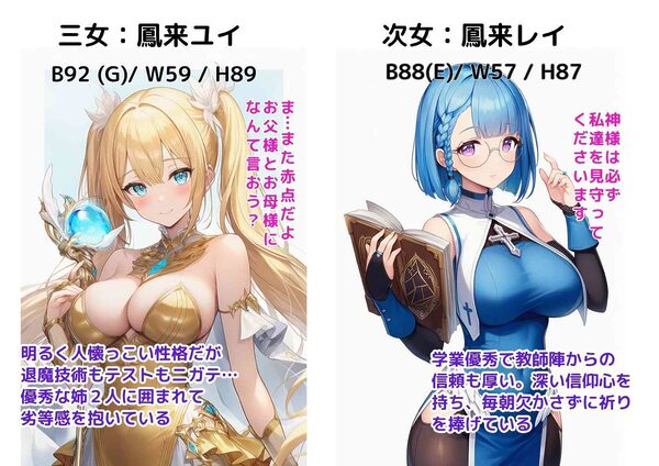 悪堕ち退魔学園〜純潔の三姉妹は快楽の闇にあえぐ 画像1