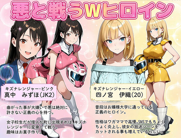 正義の戦隊ヒロイン!無限ハードSEXで戦えないほど快楽依存に調教され悪の組織に完堕ちする!・前編 画像2