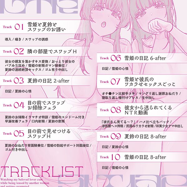 【見せつけスワップ×恋人フェラ比べ】彼女NTR交換〜大好きな恋人がイクのを眺めながら別な女に焦らされ生中出し【寝取られ日記付き】 画像8