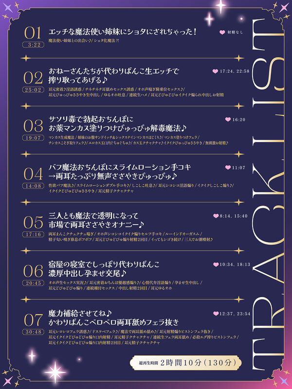 【全トラックヒロイン二人♪】あなたを魔法で童貞ショタにしておちんぽヌキヌキしてくる淫乱魔法使い姉妹【高速無声ささやき/オホ声】 画像8