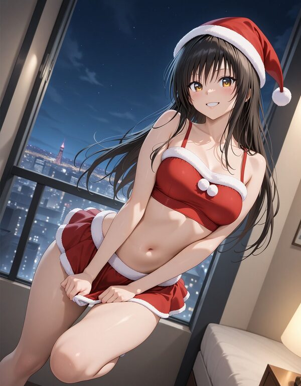 キモ男達に輪●されたサンタコス少女 画像1