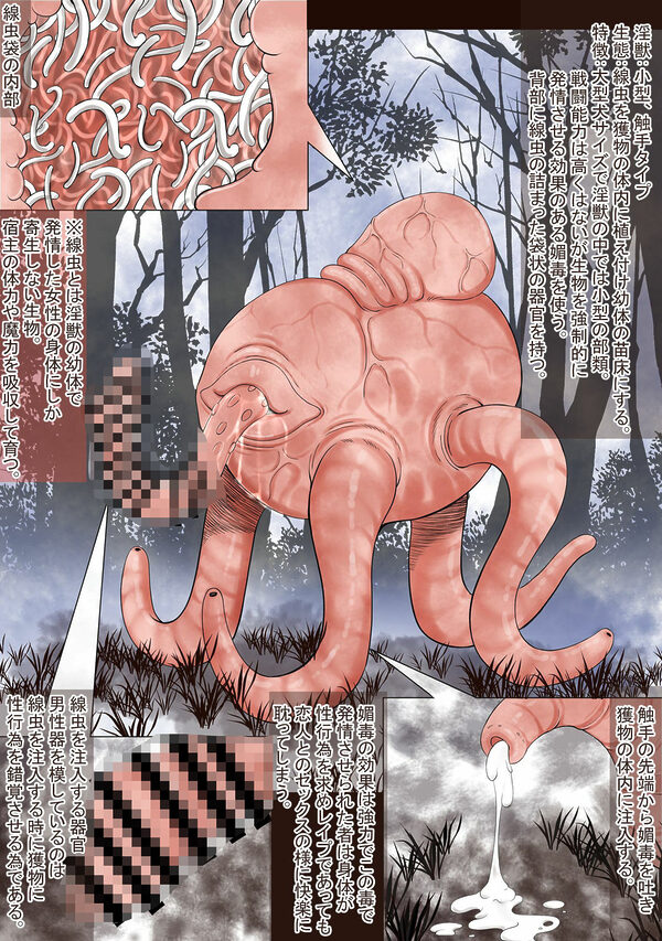 身体を無理矢理に発情させられ膣に寄生虫を植え付けられるカードキャ●ターさ●ら 画像1