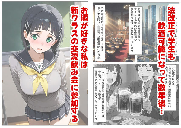 学生も飲酒が可能になったけど毎回、酔ってお持ち帰りされる【桐ヶ●直葉】のHな話 画像1