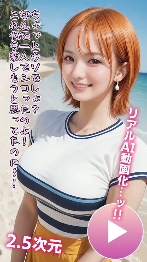 ワンピー○ リアルナミ【動画】幸せパンチ 画像1