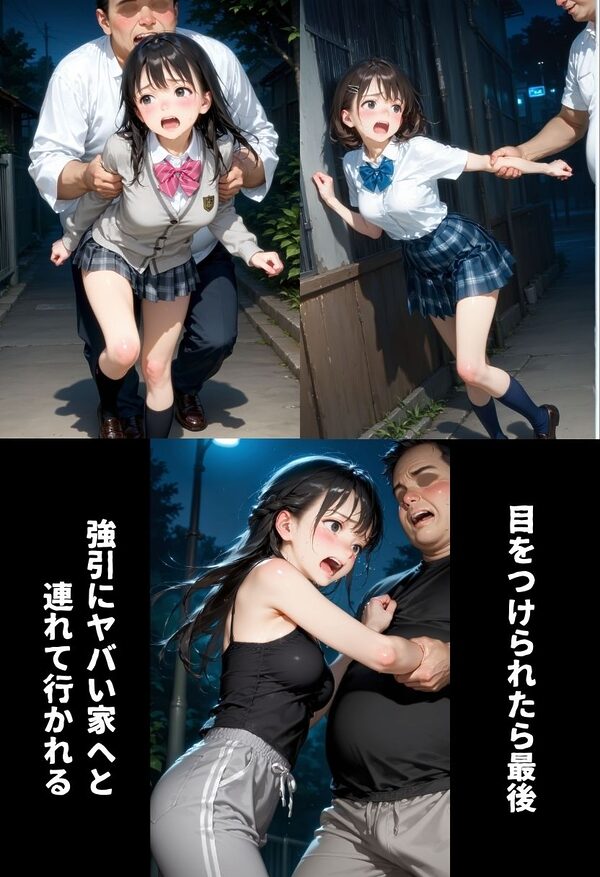 汚い部屋に引き込まれる女子校生 画像2